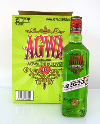 Lot 315 - A box of 6 bottles of AGWA De Bolivia Coco...