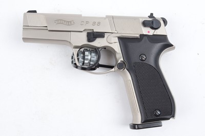 Lot 1606 - .177 Walther CP88 Co2 air pistol in nickel...