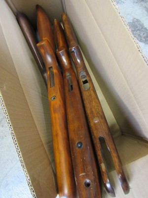 Lot 1666 - Box of air rifle stocks