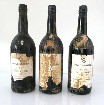 Lot 305 - 3 bottles of 1975 Gould Campbell Vintage Port...