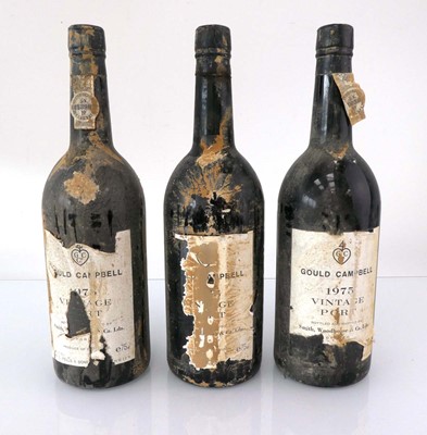 Lot 306 - 3 bottles of 1975 Gould Campbell Vintage Port...