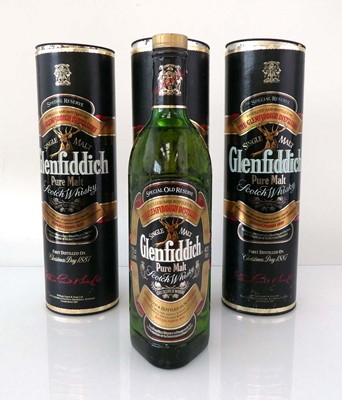 Lot 84 - 3 old bottles of Glenfiddich Pure Malt Scotch...