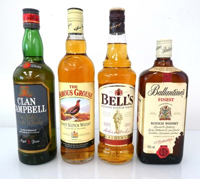 Lot 89 - 4 bottles of Scotch Whisky, 1x Clan Campbell...