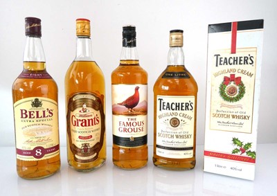 Lot 90 - 4 1 litre bottles of Scotch Whisky, 1x...