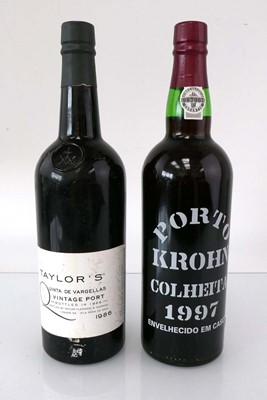 Lot 319 - 2 bottles of Port, 1x 1986 Taylor Fladgate...