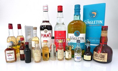 Lot 94 - 4 bottles & miniatures, 1x The Singleton 12...