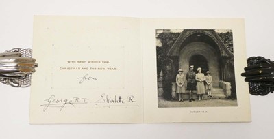 Lot 211 - Christmas card from George VI and Queen...