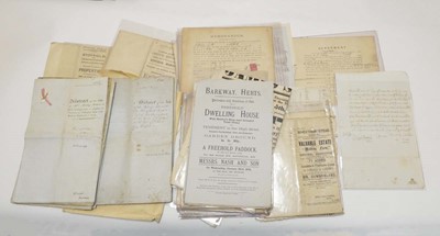 Lot 214 - Collection of deeds and sale notices for...