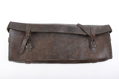 Lot 9 - WWI Plotter Field MkIV leather map case dated...