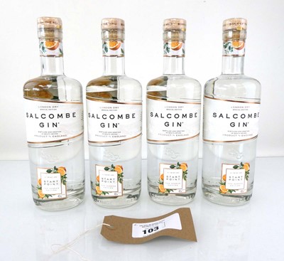 Lot 103 - 4 bottles of Salcombe London Dry Gin Start...