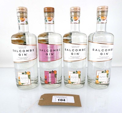 Lot 104 - 4 bottles of Salcombe London Dry Gin Start...