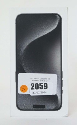 Lot 2059 - *Sealed* iPhone 15 Pro Max 512GB Black Titanium