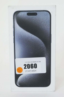 Lot 2060 - *Sealed* iPhone 15 Pro Max 512GB Blue Titanium