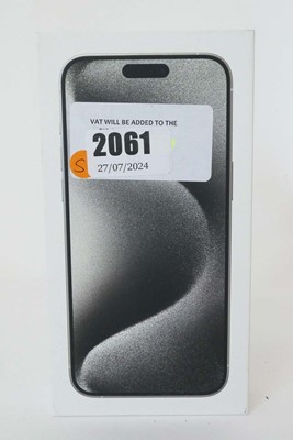 Lot 2061 - *Sealed* iPhone 15 Pro Max 512GB White Titanium