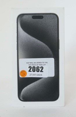 Lot 2062 - *Sealed* iPhone 15 Pro Max 256GB Black Titanium