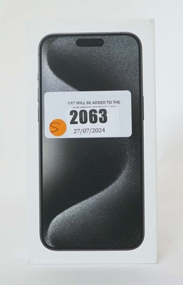 Lot 2063 - *Sealed* iPhone 15 Pro Max 256GB Black Titanium