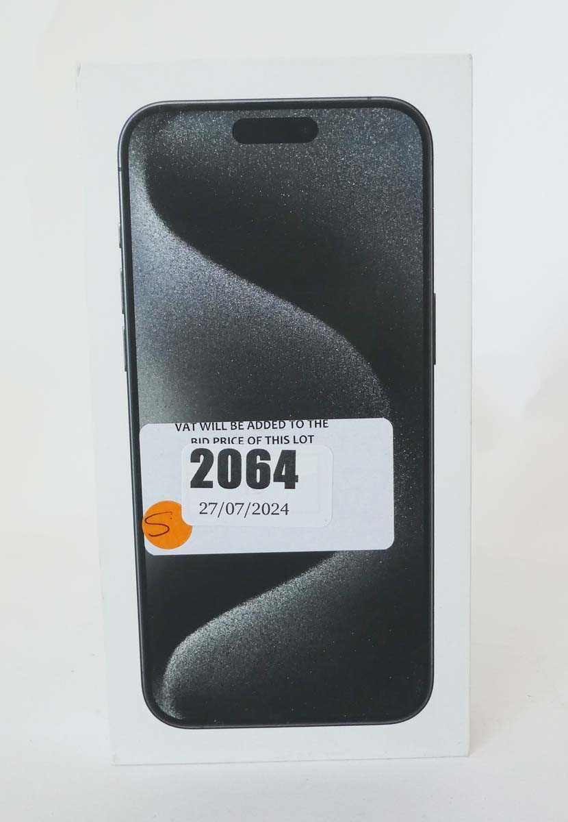 Lot 2064 - *Sealed* iPhone 15 Pro Max 256GB Black Titanium