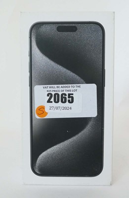 Lot 2065 - *Sealed* iPhone 15 Pro Max 256GB Black Titanium