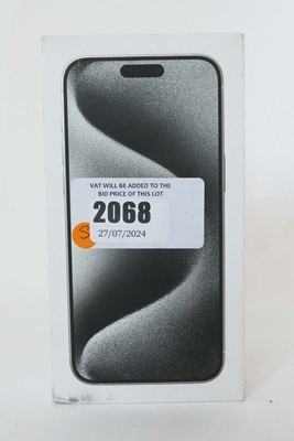 Lot 2068 - *Sealed* iPhone 15 Pro Max 256GB White Titanium