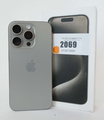 Lot 2069 - iPhone 15 Pro 256GB Natural Titanium