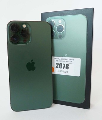 Lot 2078 - iPhone 13 Pro Max 256GB Alpine Green with box