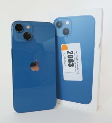 Lot 2083 - iPhone 13 128GB Blue with box