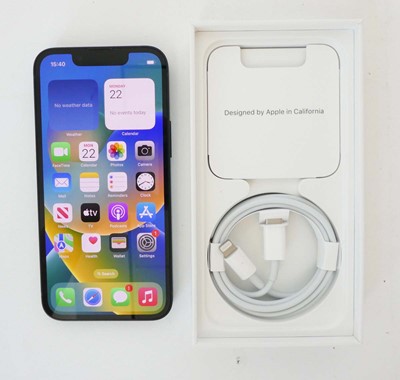 Lot 2085 - iPhone 13 Mini 128GB Midnight with box and cable