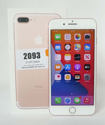 Lot 2093 - iPhone 7 Plus 32GB Rose Gold with box