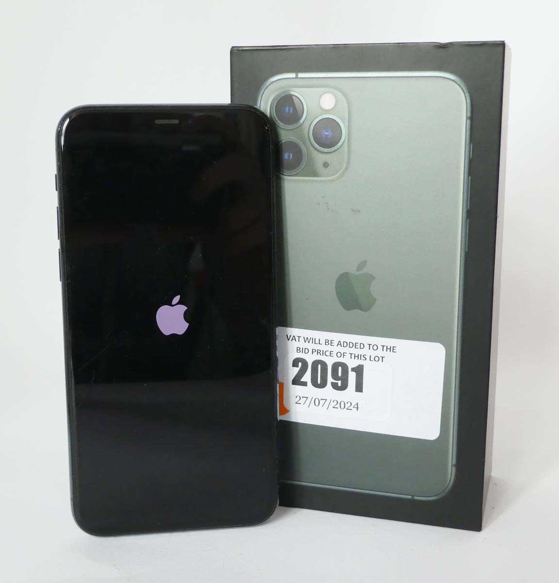 Lot 2091 - iPhone 11 Pro 64GB Midnight Green with box