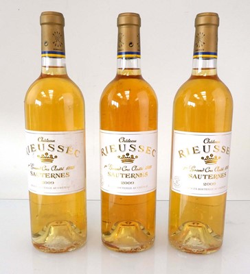 Lot 327 - 3 bottles of 2009 Chateau Rieussec Sauternes...