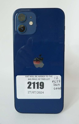 Lot 2119 - iPhone 12 64GB Blue