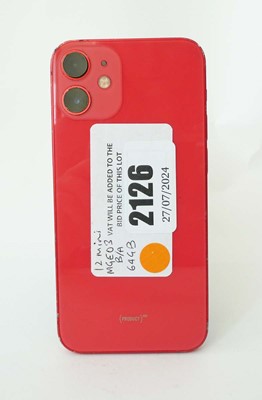 Lot 2126 - iPhone 12 Mini 64GB Red