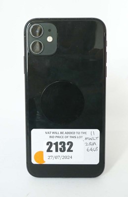 Lot 2132 - iPhone 11 64GB Black