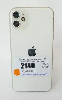 Lot 2140 - iPhone 11 64GB White (note: 'non-genuine'...