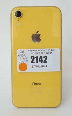 Lot 2142 - iPhone XR 64GB Yellow