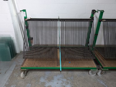 Lot 24 - 1.5 metre Toast rack mobile glass carrying...