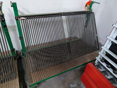 Lot 25 - 1.5 metre Toast rack mobile glass carrying...