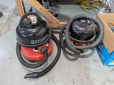 Lot 76 - 2 Numatic vacuum cleaners