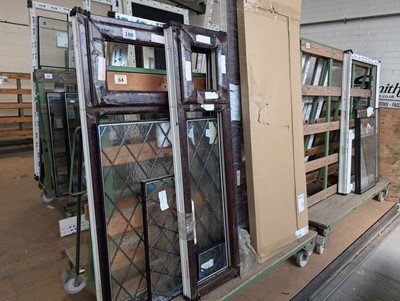 Lot 106 - Brown UPVC framed door with double glazed unit...