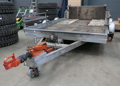 Lot 4385 - Twin axle 6x12ft flatbed trailer
