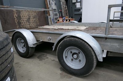 Lot 4385 - Twin axle 6x12ft flatbed trailer