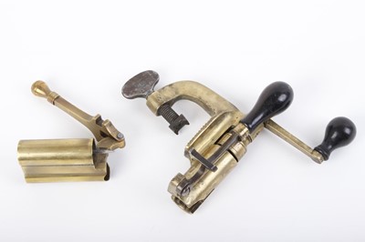 Lot 27 - 16 bore Brass roll turn over tool by Jas Dixon...