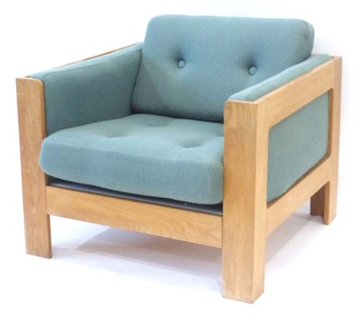 Lot 5 - A 1960's Danish low armchair, the oak...