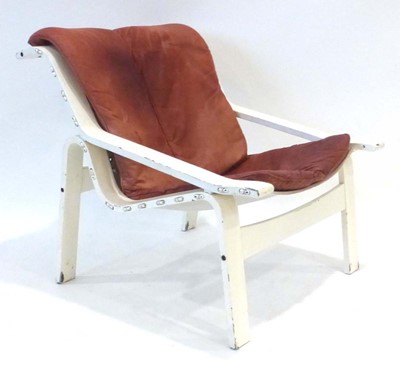 Lot 21 - A 1960/70's Danish bent-ply armchair with...