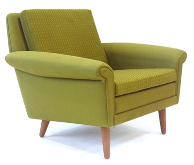 Lot 22 - A 1960's Danish low open armchair upholstered...
