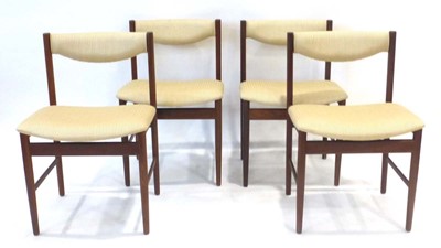 Lot 24 - A set of four Scottish teak and upholstered...