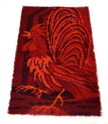 Lot 40 - A 1960's Swedish Rya rug decorated with a...