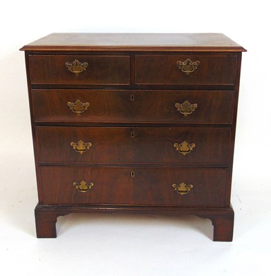 Lot 26 - A 19th century mahogany chest of two short...