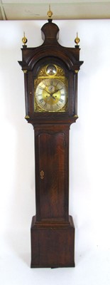 Lot 83 - An 18th century longcase clock, the brass and...