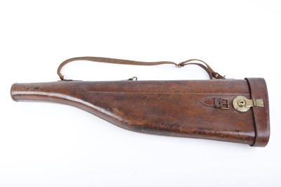 Lot 34 - A leather leg o' mutton gun case for up to 30...